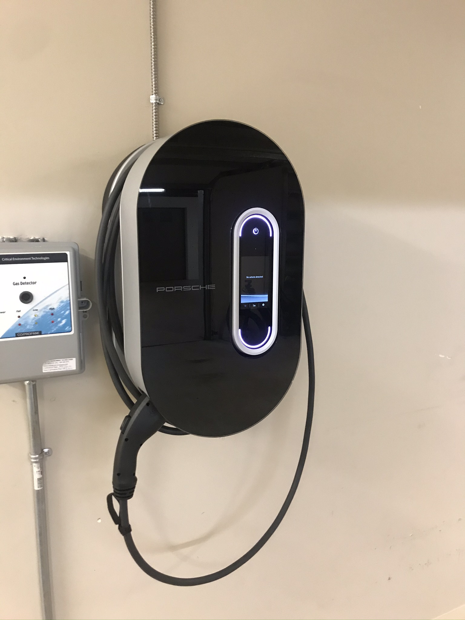 Porsche EV charger installed in garage